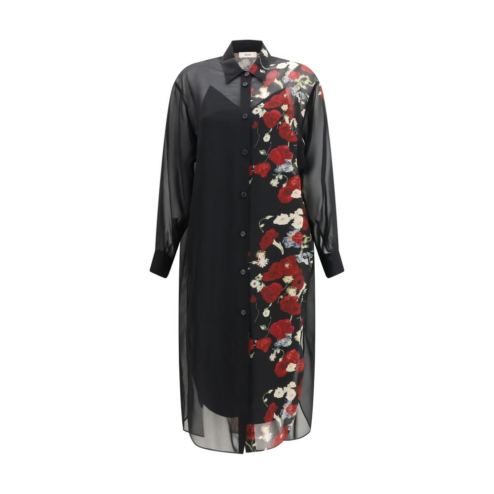 Black Silk Casual Dress - TIZZIL