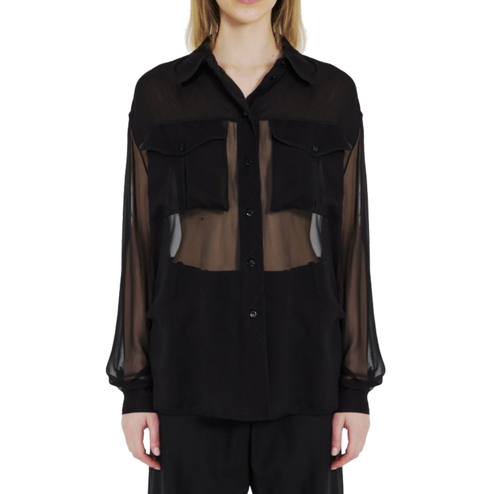 Black Silk Dress Shirt - TIZZIL