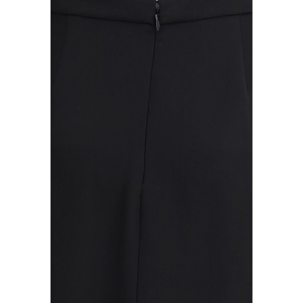Black Silk Long Skirt - TIZZIL