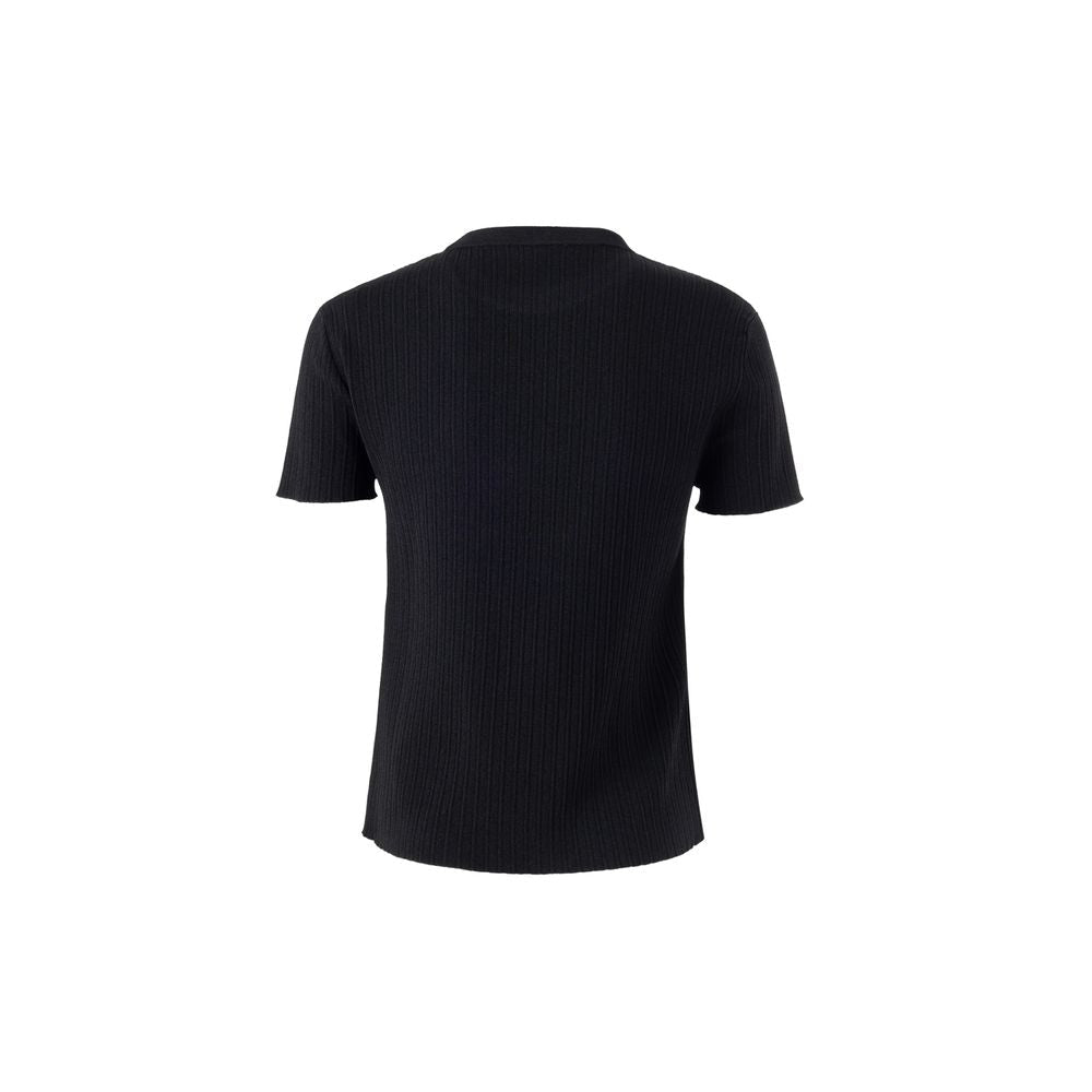 Black Silk T-Shirt - TIZZIL