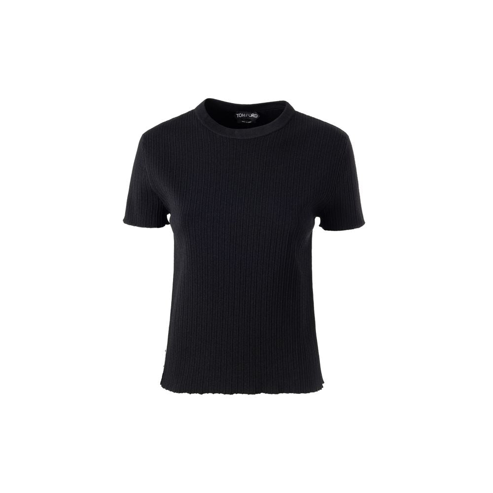 Black Silk T-Shirt - TIZZIL