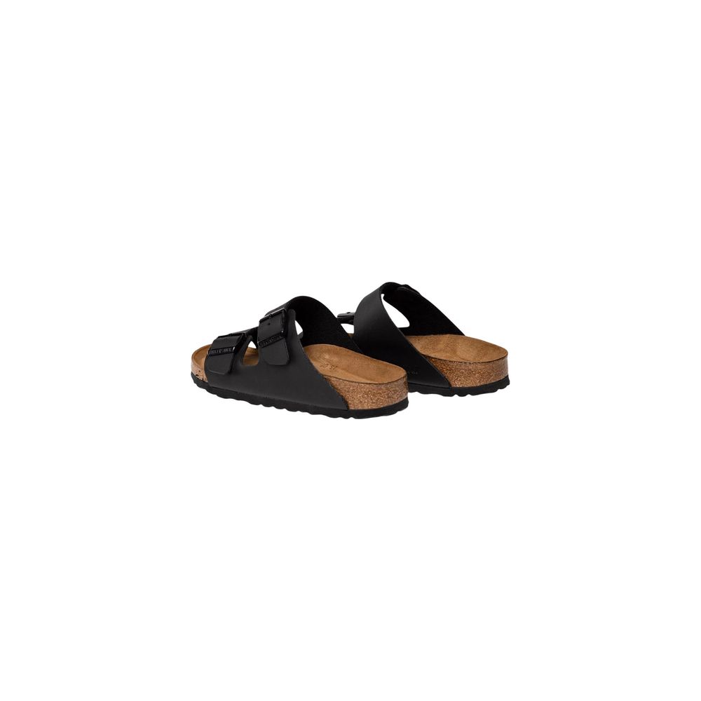 Black Synthetic Flat Sandals - TIZZIL