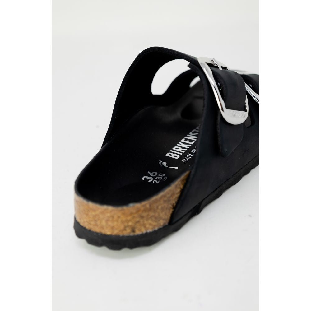 Black Synthetic Slippers - TIZZIL