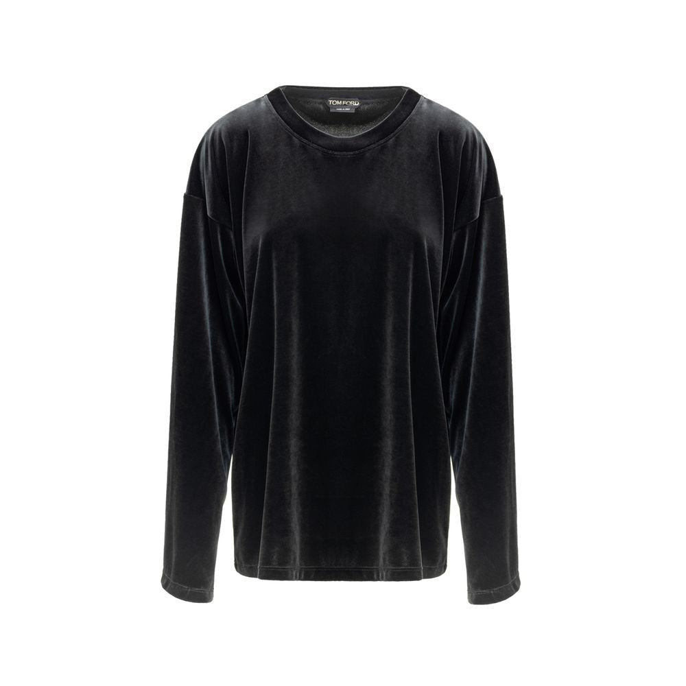 Black Synthetic Sweatshirt - TIZZIL