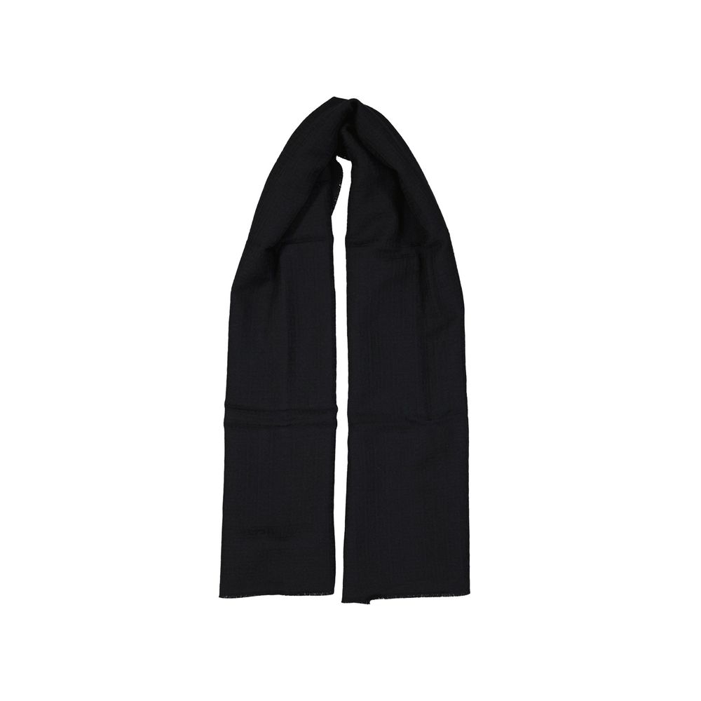 Black Virgin Wool Scarf - TIZZIL