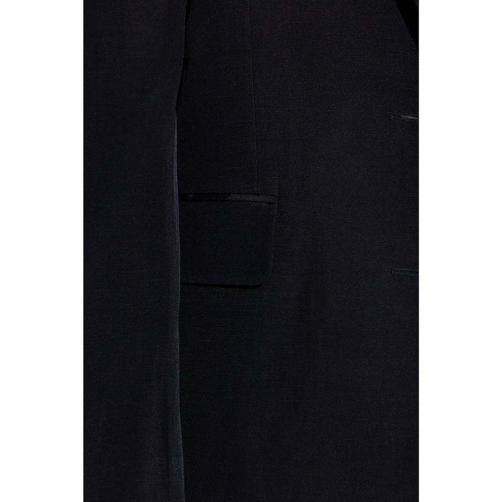 Black Viscose Blazer - TIZZIL