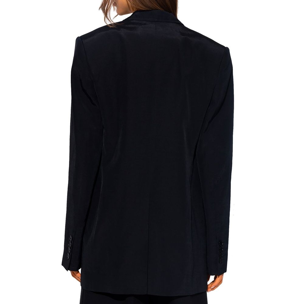 Black Viscose Blazer - TIZZIL