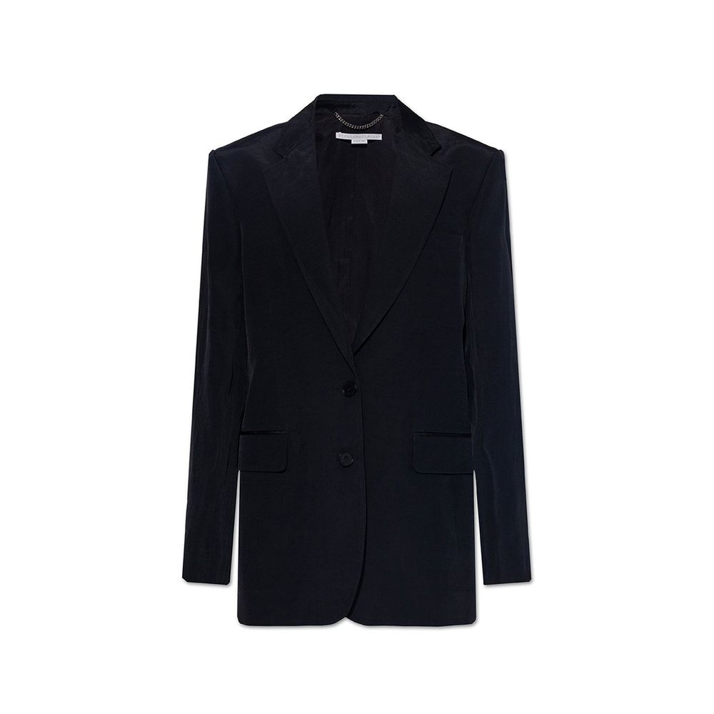 Black Viscose Blazer - TIZZIL