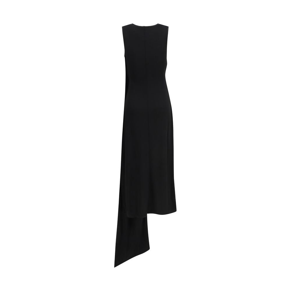 Black Viscose Casual Dress - TIZZIL