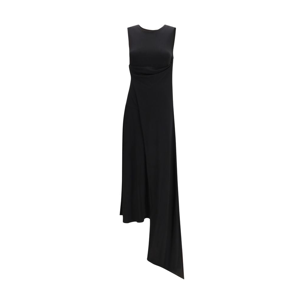 Black Viscose Casual Dress - TIZZIL