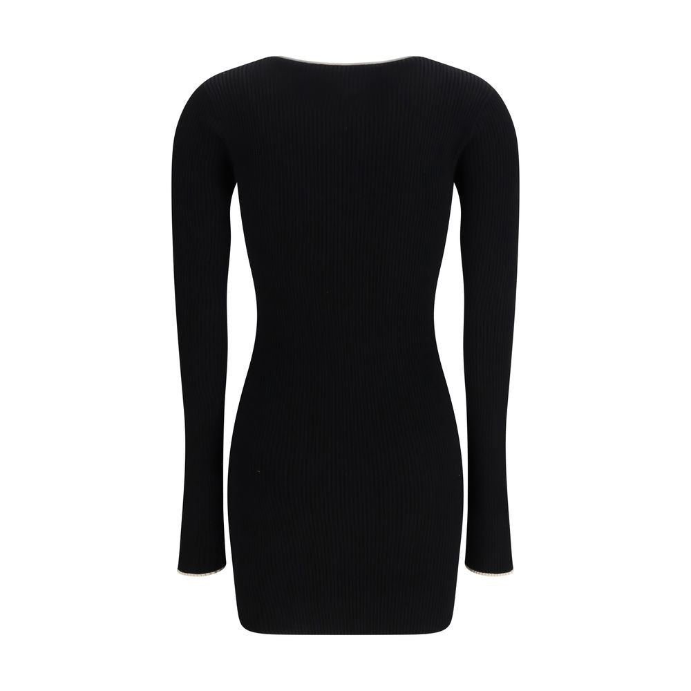 Black Viscose Casual Dress - TIZZIL