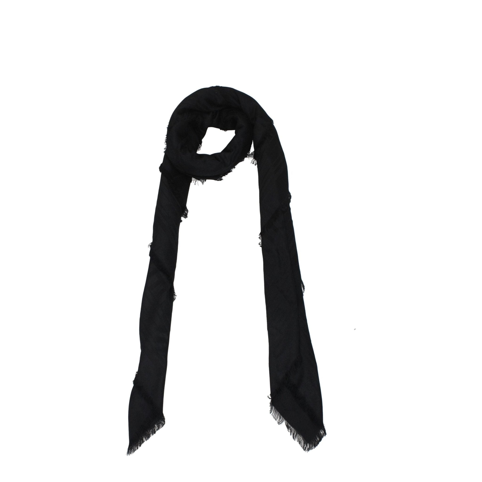 Black Viscose Foulard - TIZZIL