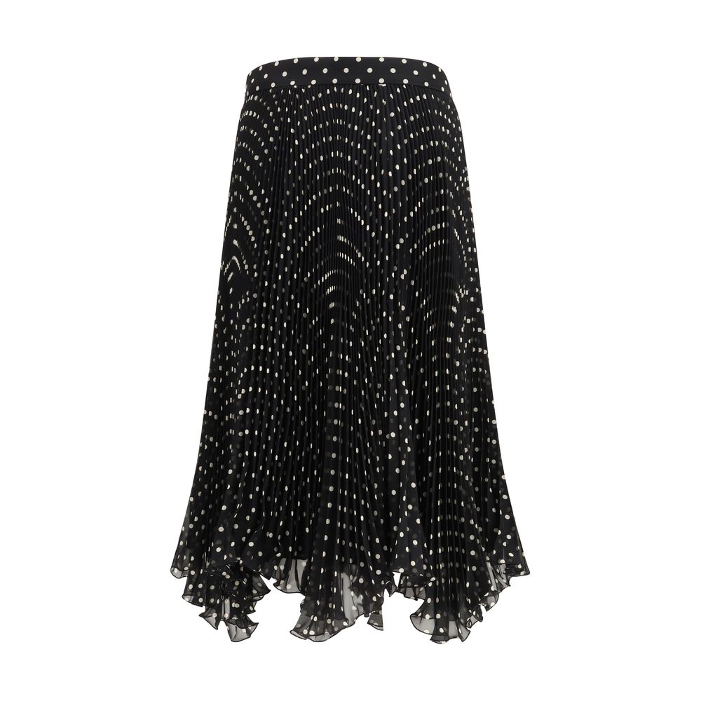 Black Viscose Midi Skirt - TIZZIL