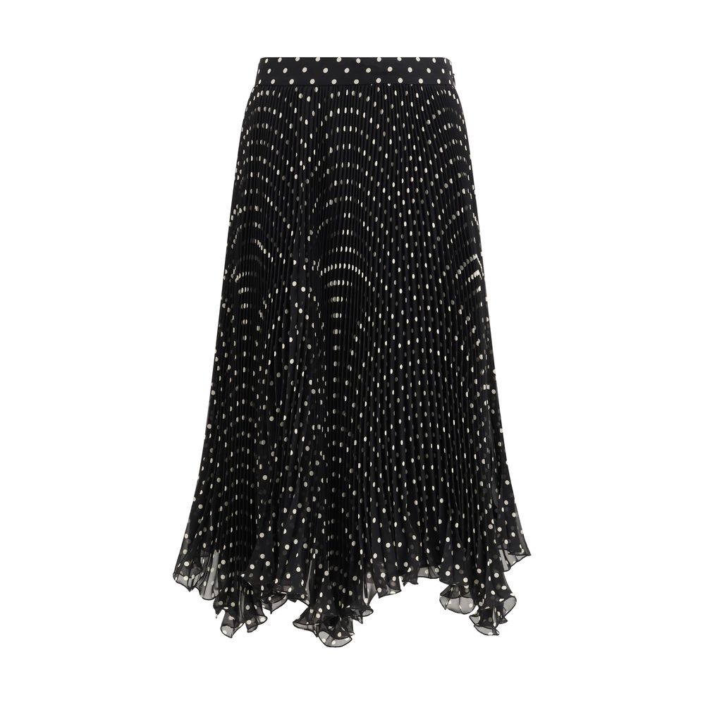 Black Viscose Midi Skirt - TIZZIL