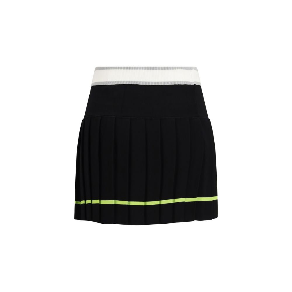 Black Viscose Mini Skirt - TIZZIL