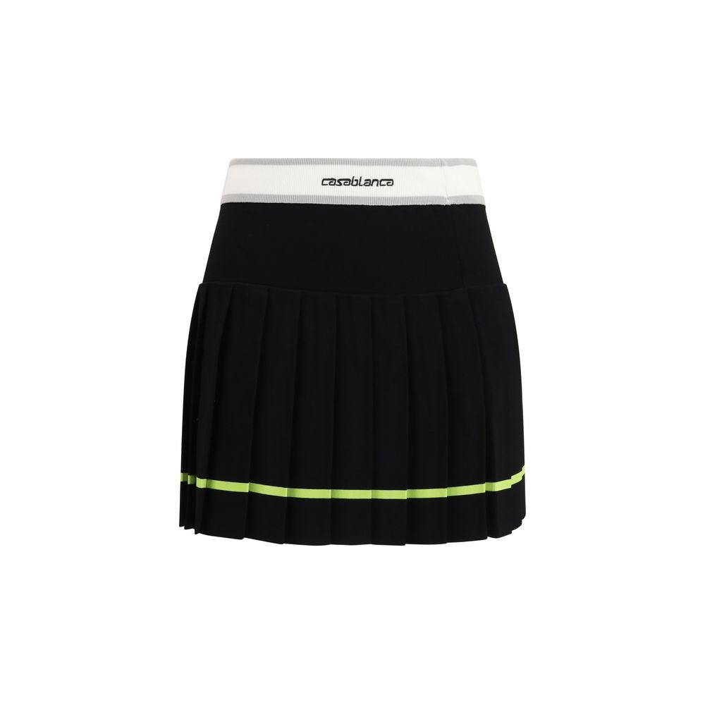 Black Viscose Mini Skirt - TIZZIL