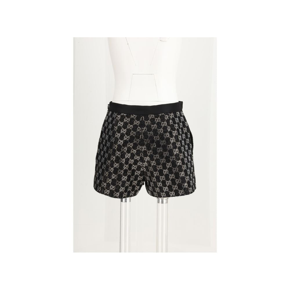 Black Viscose Shorts - TIZZIL