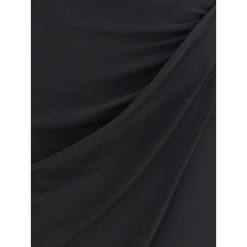 Black Viscose Skirt - TIZZIL