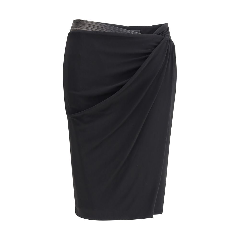 Black Viscose Skirt - TIZZIL
