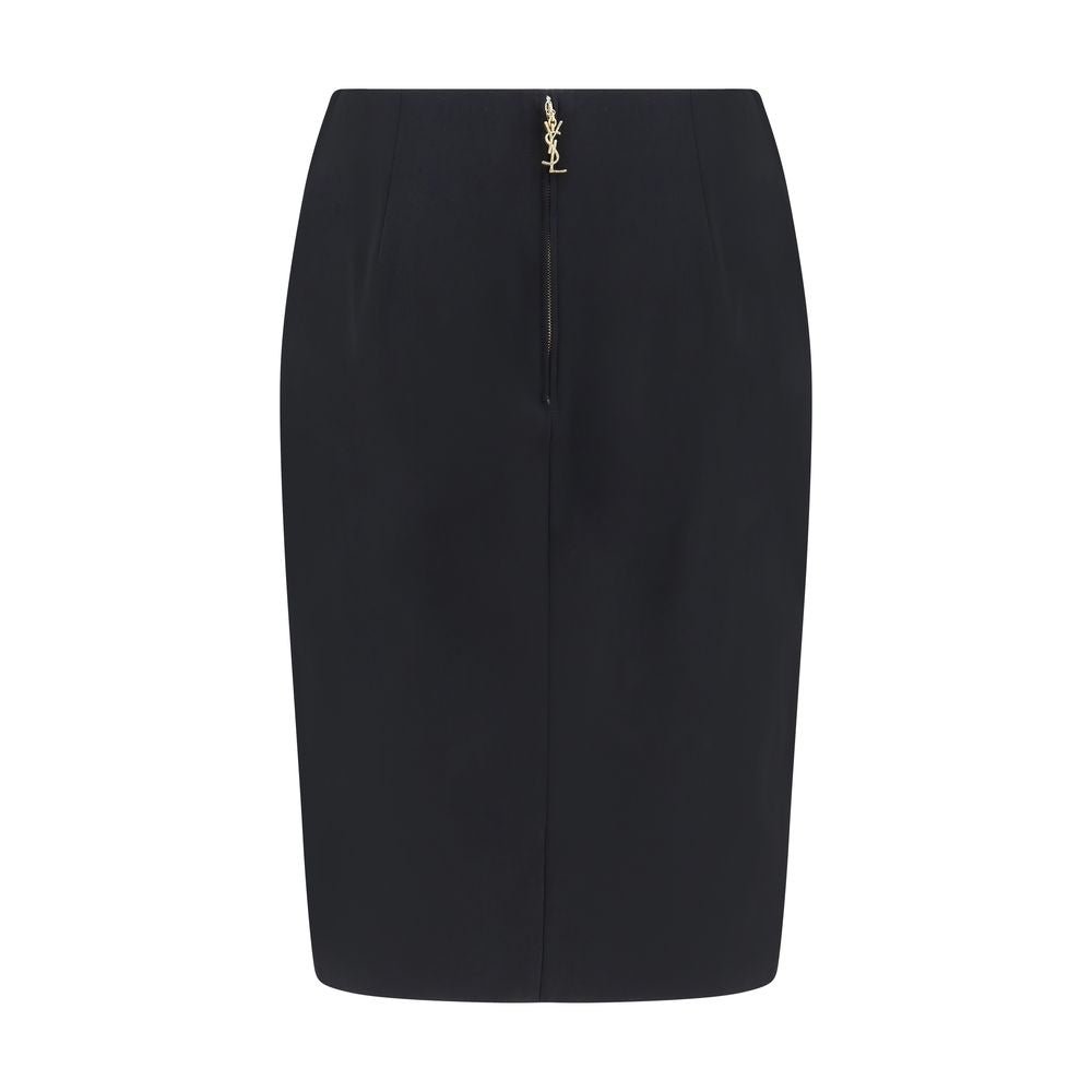 Black Viscose Skirt - TIZZIL