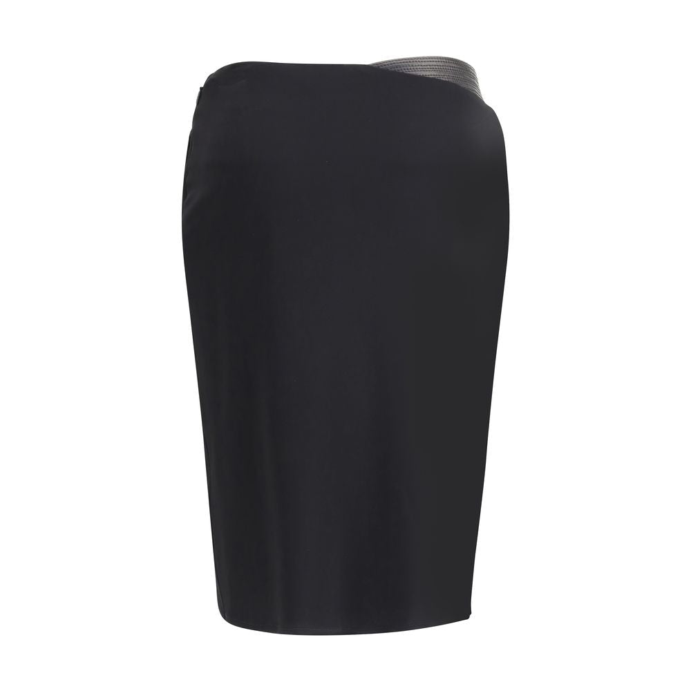 Black Viscose Skirt - TIZZIL