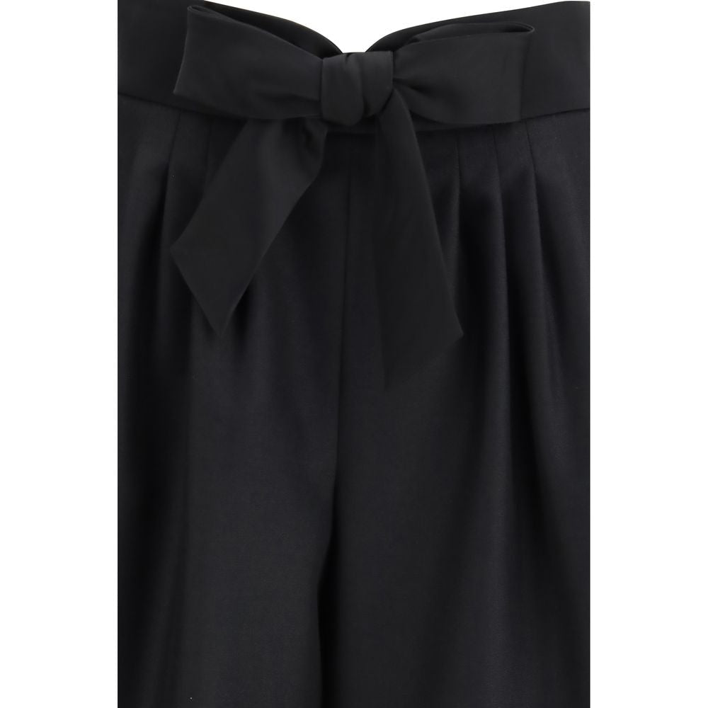 Black Wool Bermuda Shorts - TIZZIL
