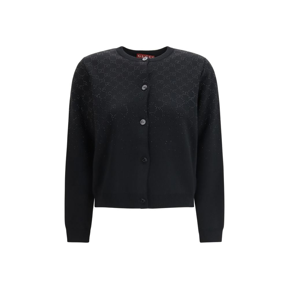 Black Wool Cardigan - TIZZIL