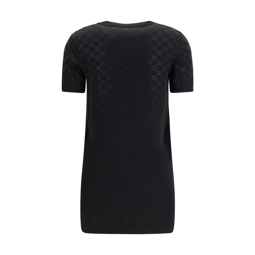 Black Wool Casual Dress - TIZZIL