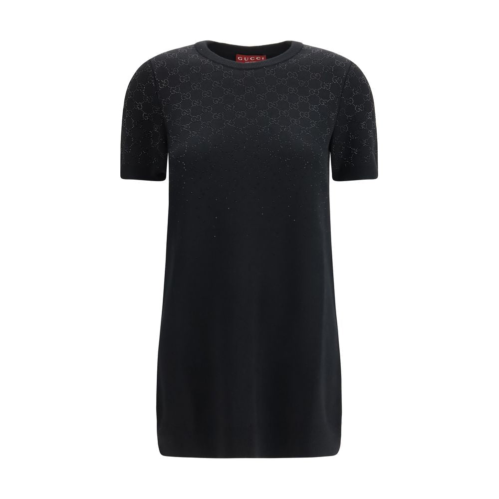Black Wool Casual Dress - TIZZIL