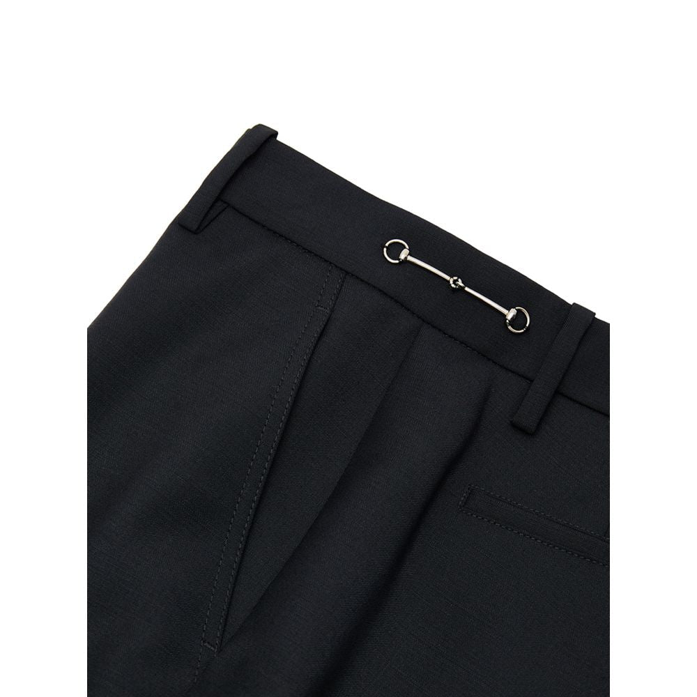 Black Wool Dress Pants - TIZZIL
