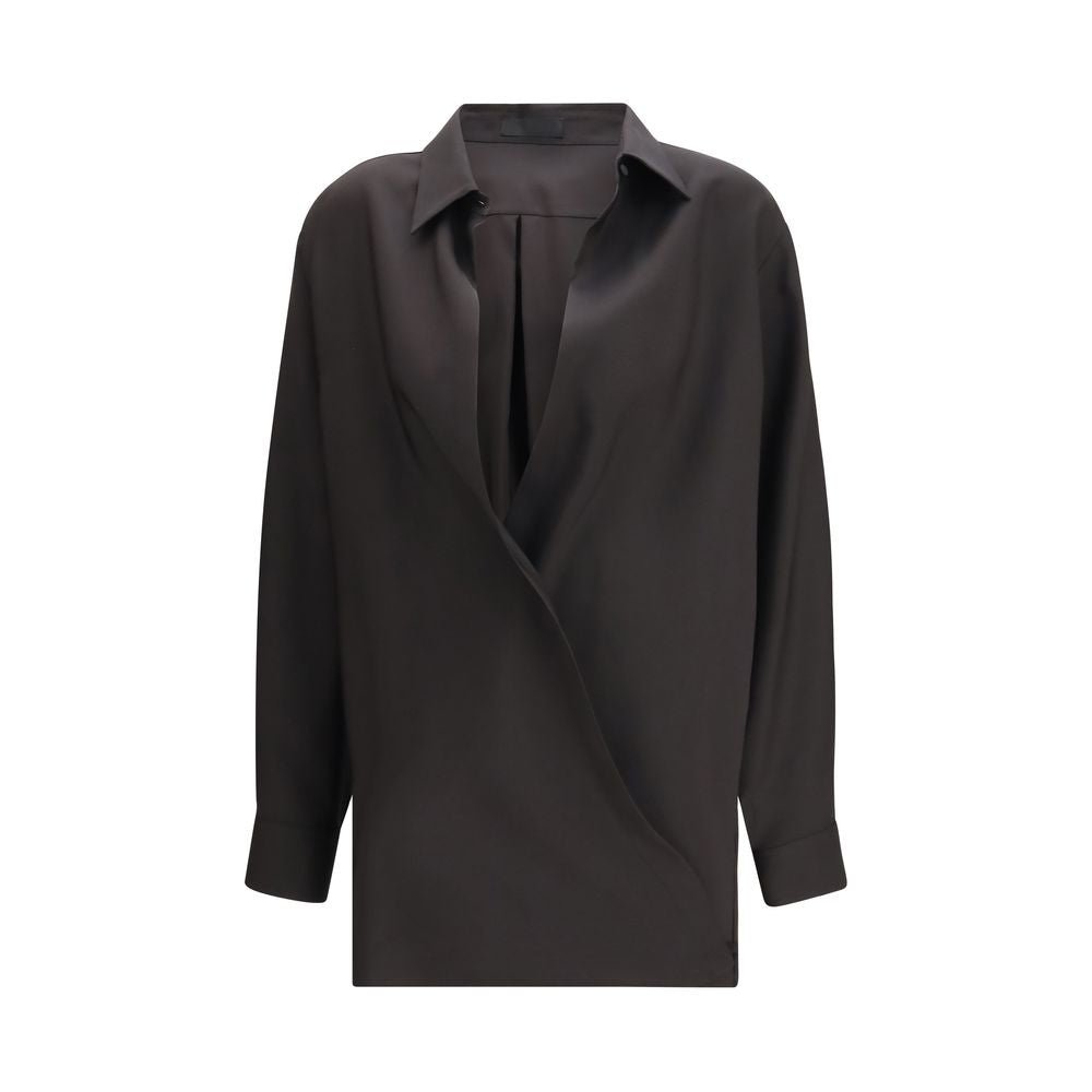 Black Wool Dress Shirt - TIZZIL
