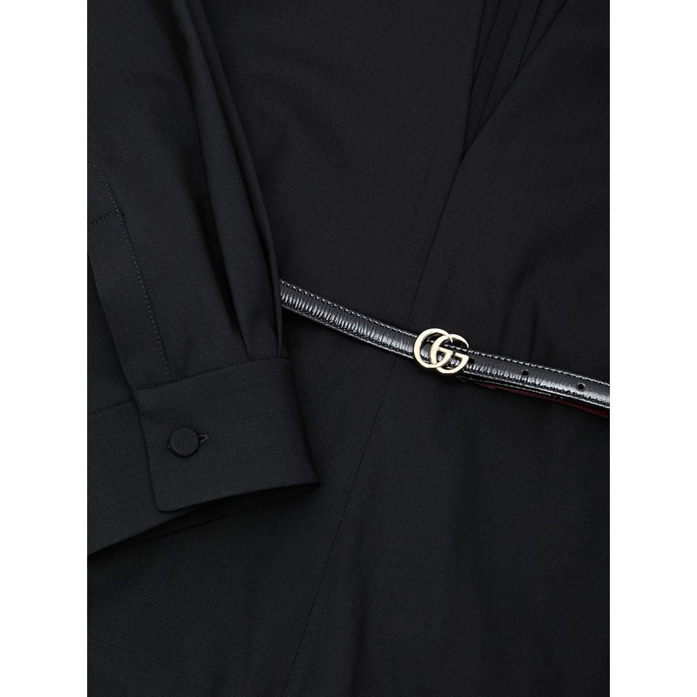 Black Wool Jumpsuit - TIZZIL