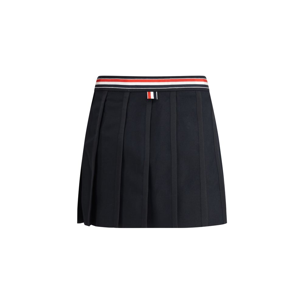 Black Wool Mini Skirt - TIZZIL