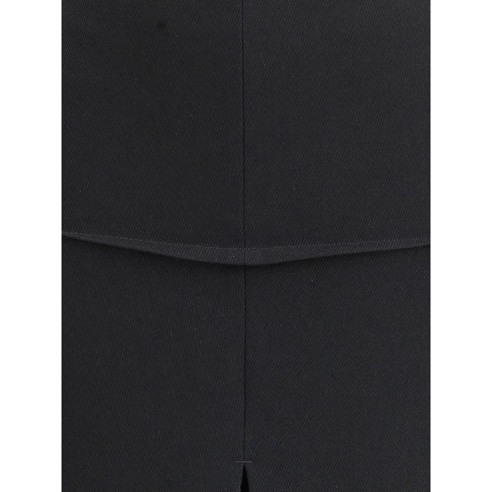 Black Wool Skirt - TIZZIL