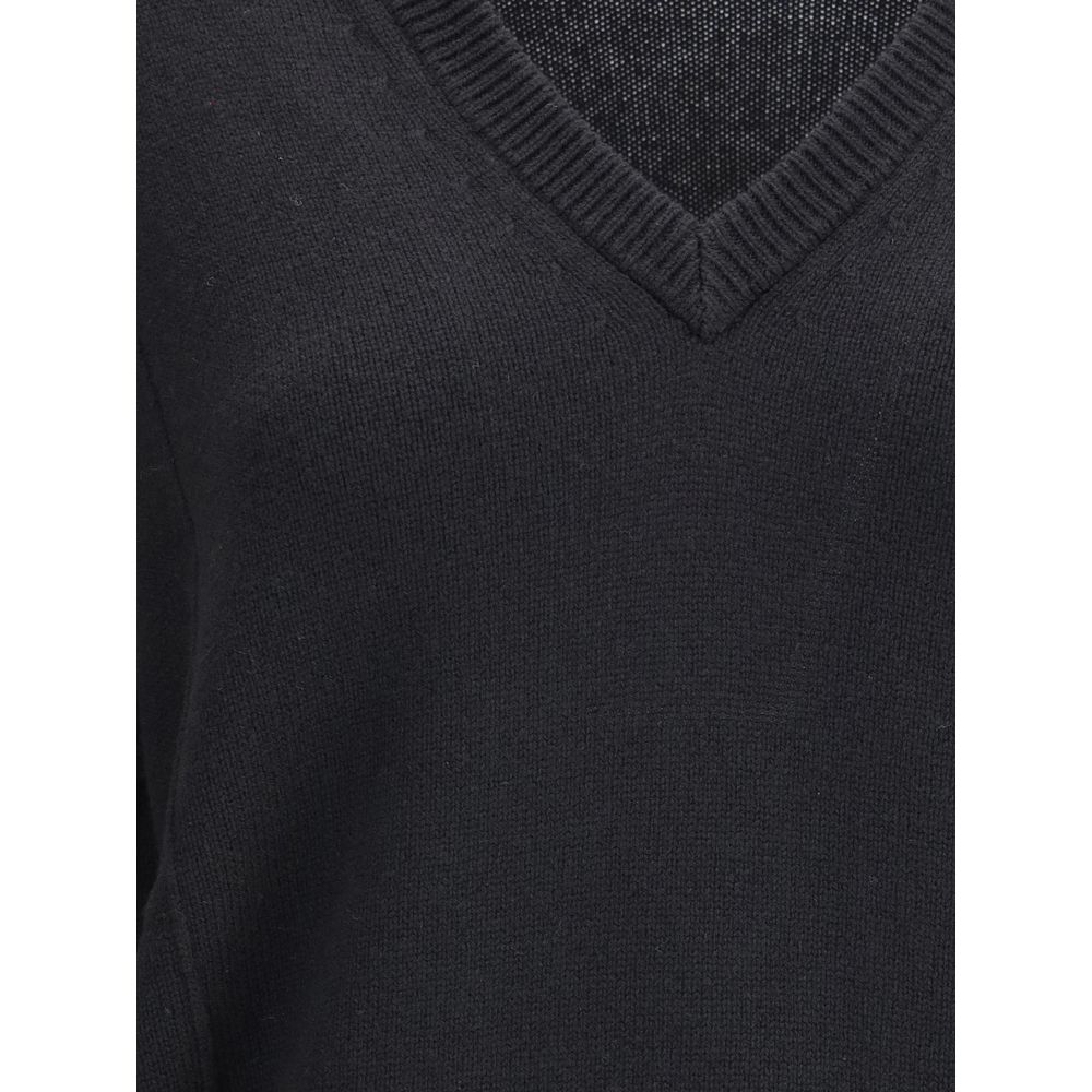 Black Wool Sweatshirt - TIZZIL