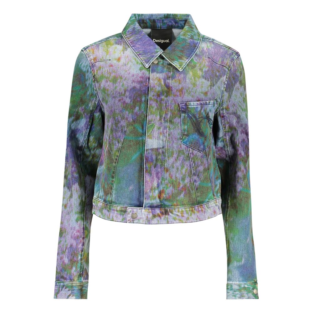 Blu Cotton Woman Jacket - TIZZIL