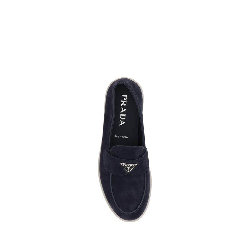 Blue Calf Leather Bos Taurus Slip - On Loafers - TIZZIL