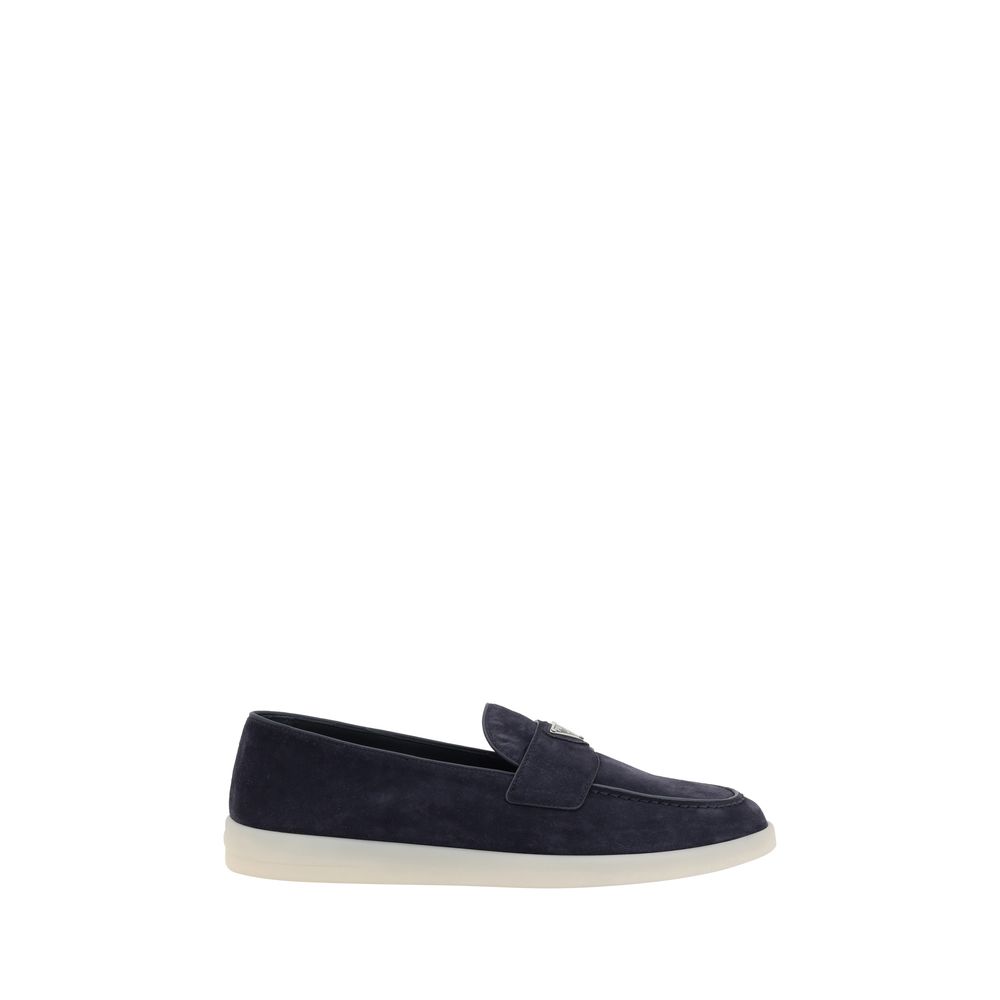 Blue Calf Leather Bos Taurus Slip - On Loafers - TIZZIL