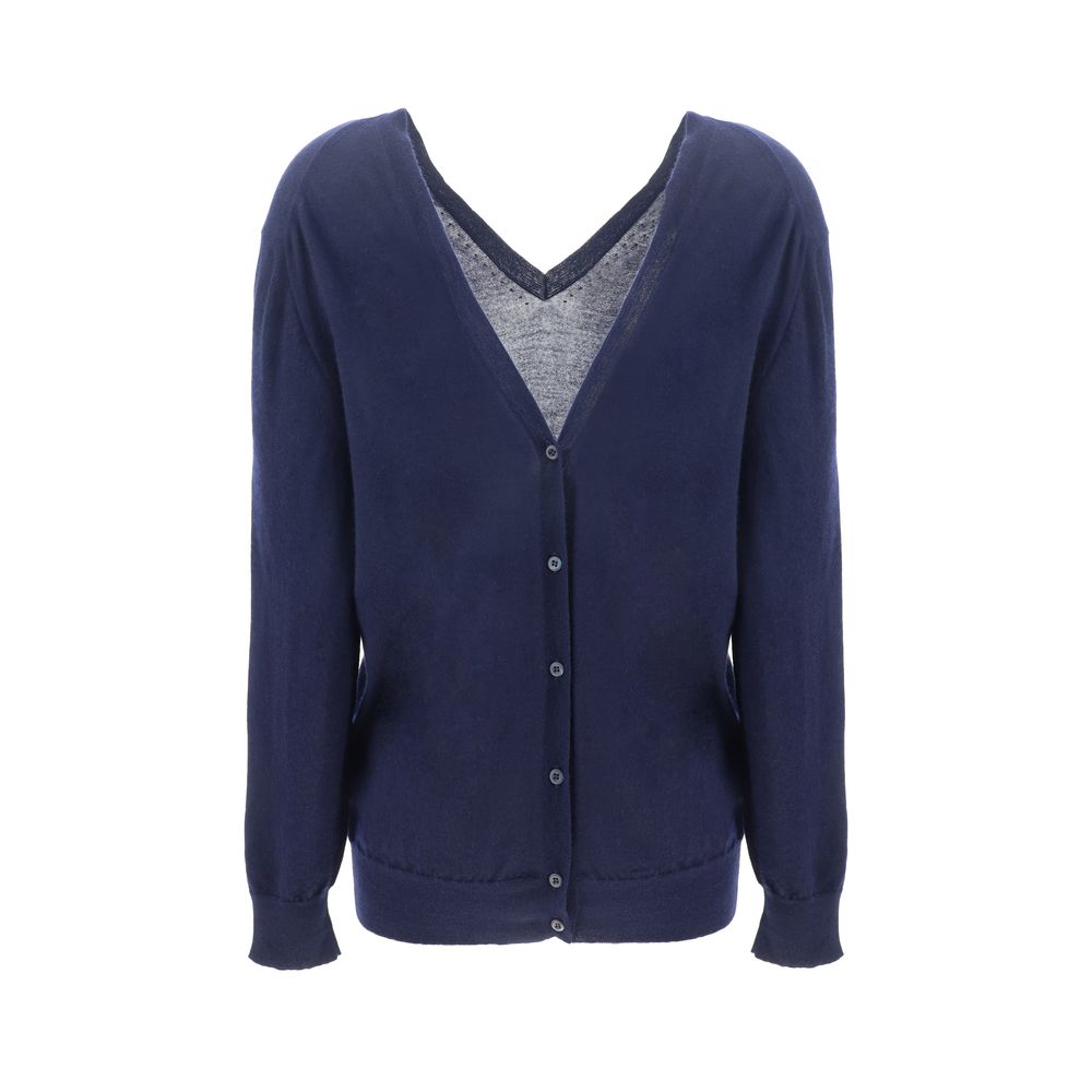 Blue Cashmere Cardigan - TIZZIL