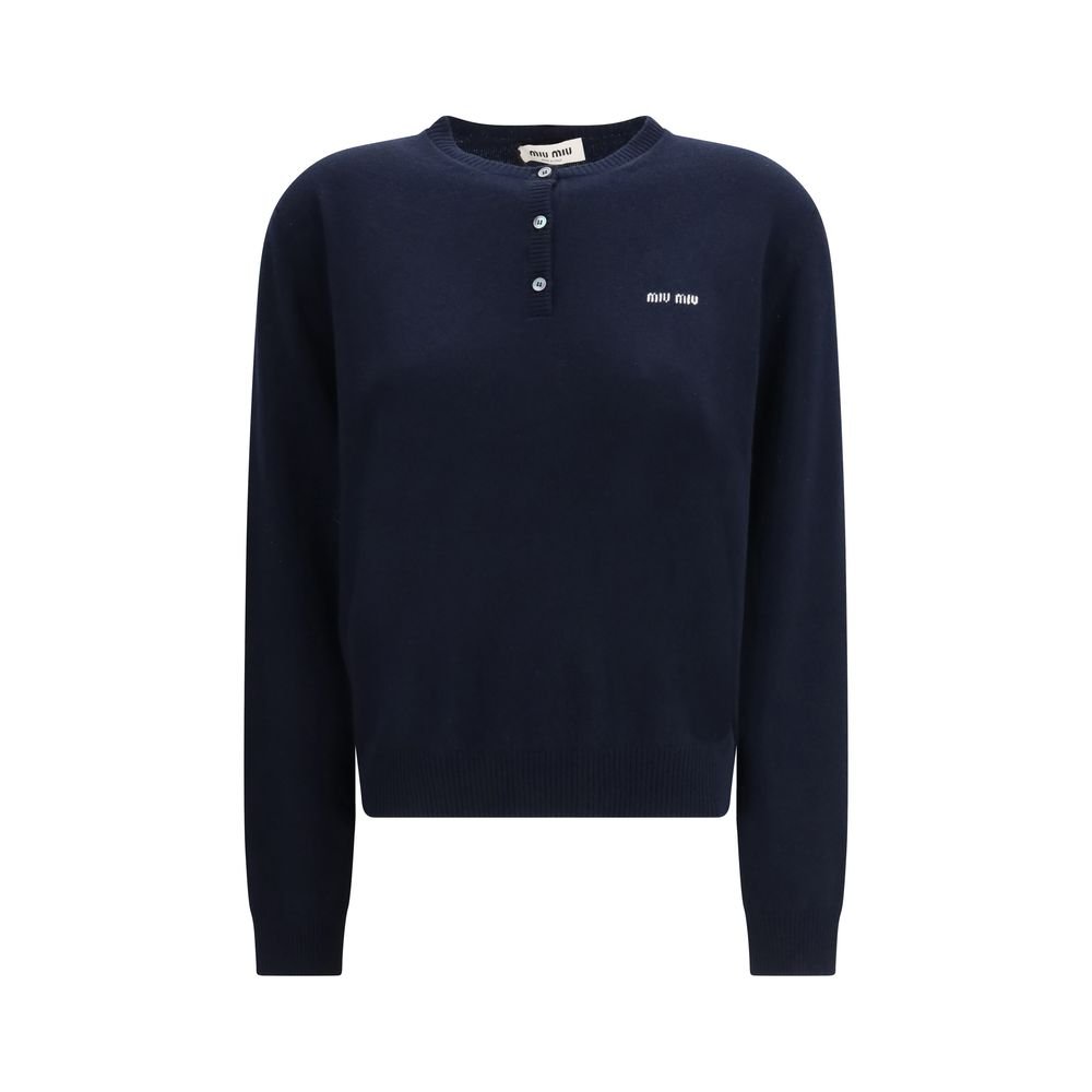 Blue Cashmere Sweatshirt - TIZZIL