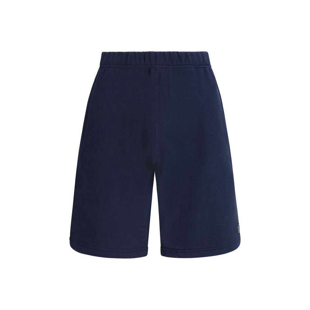 Blue Cotton Bermuda Shorts - TIZZIL