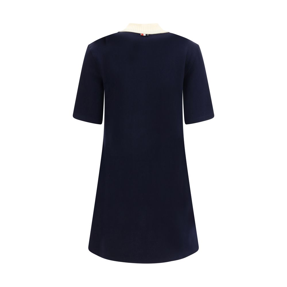 Blue Cotton Casual Dress - TIZZIL