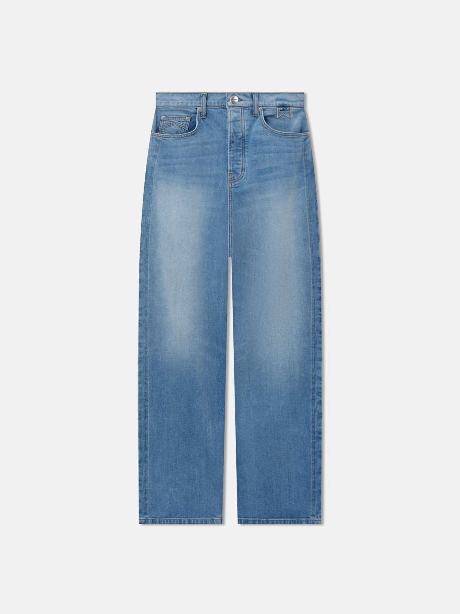 Blue Cotton Casual Pants - TIZZIL