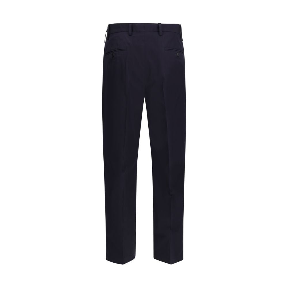 Blue Cotton Casual Pants - TIZZIL