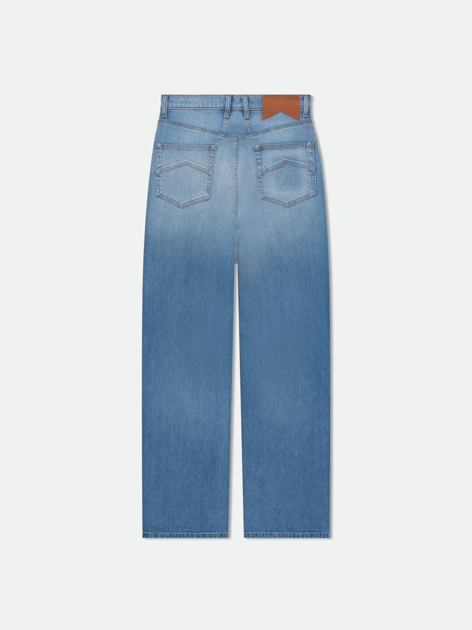 Blue Cotton Casual Pants - TIZZIL