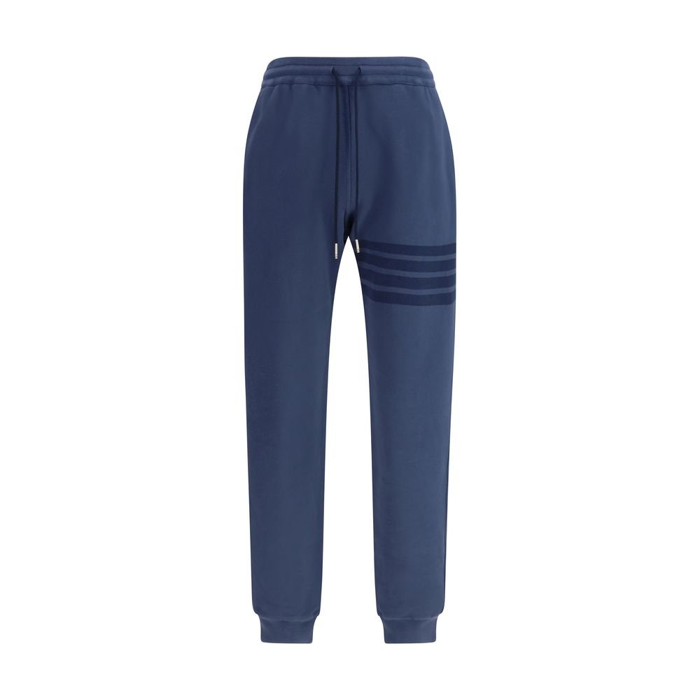 Blue Cotton Casual Pants - TIZZIL