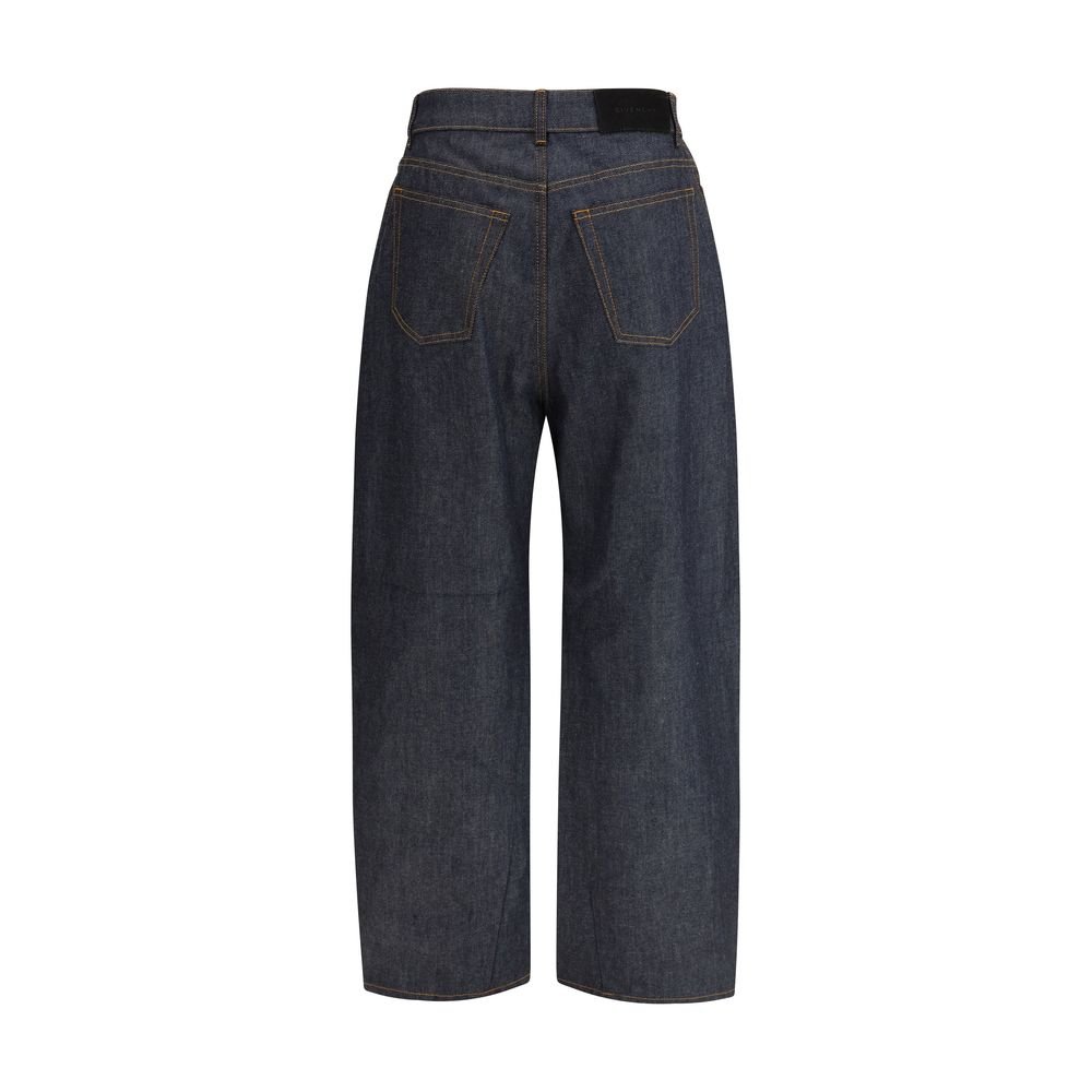 Blue Cotton Casual Pants - TIZZIL