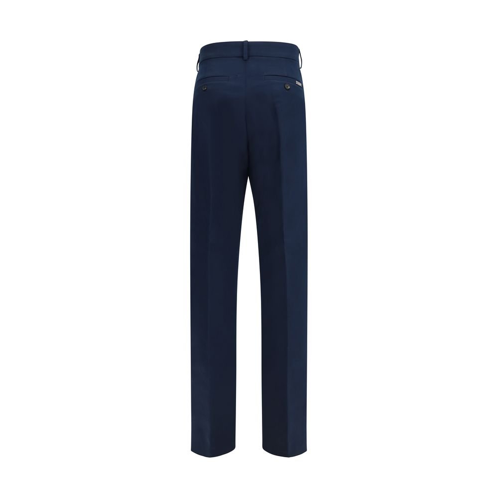 Blue Cotton Chino Pants - TIZZIL