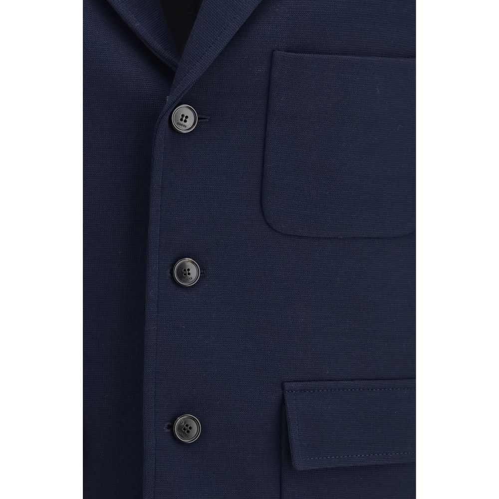 Blue Cotton Coat - TIZZIL