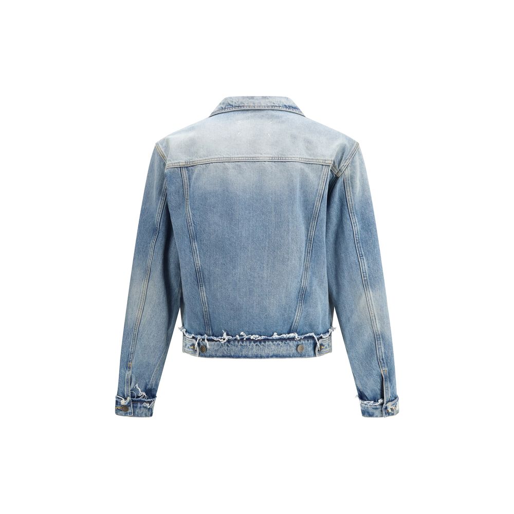 Blue Cotton Denim Jacket - TIZZIL
